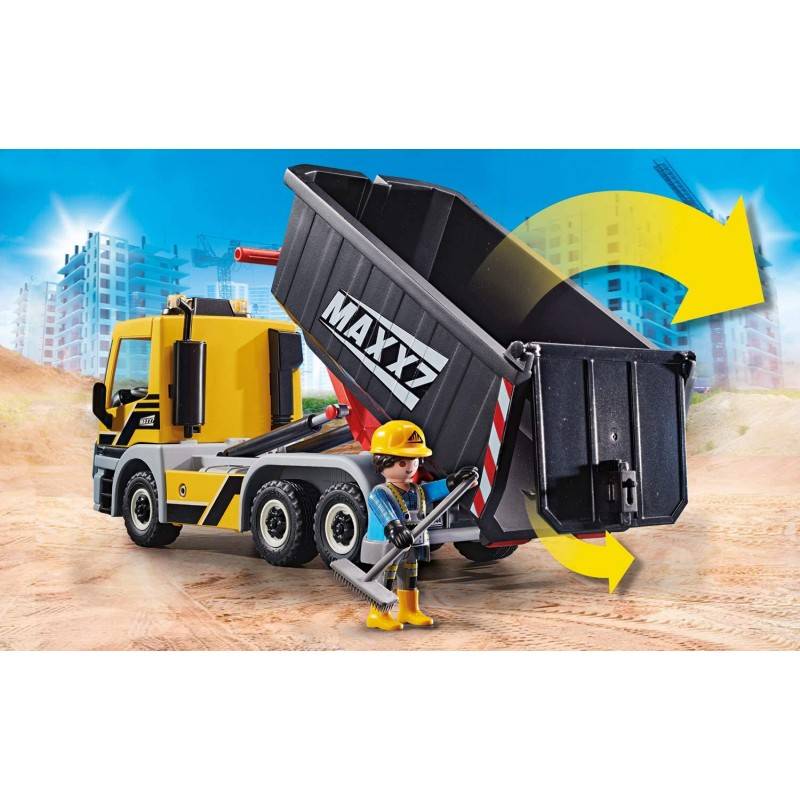 Playmobil 70444 City Action Construction Truck With Tilting Trailer